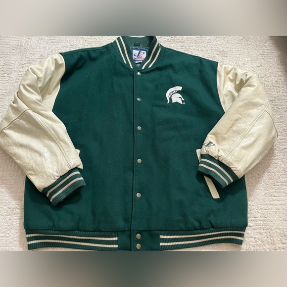 Logo Athletic Other - Vintage Michigan State varsity Leather wool blend Jacket